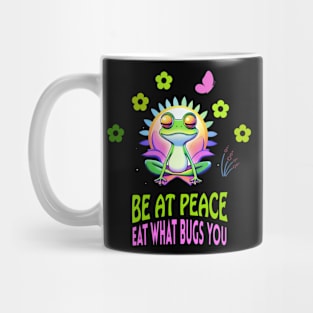 Yoga Frog "Be at Peace, Eat what Bugs You" Mug